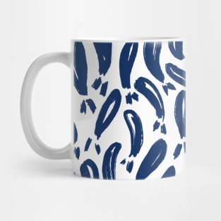 Blue Fishes Ocean Indigo Sea Pattern Mug